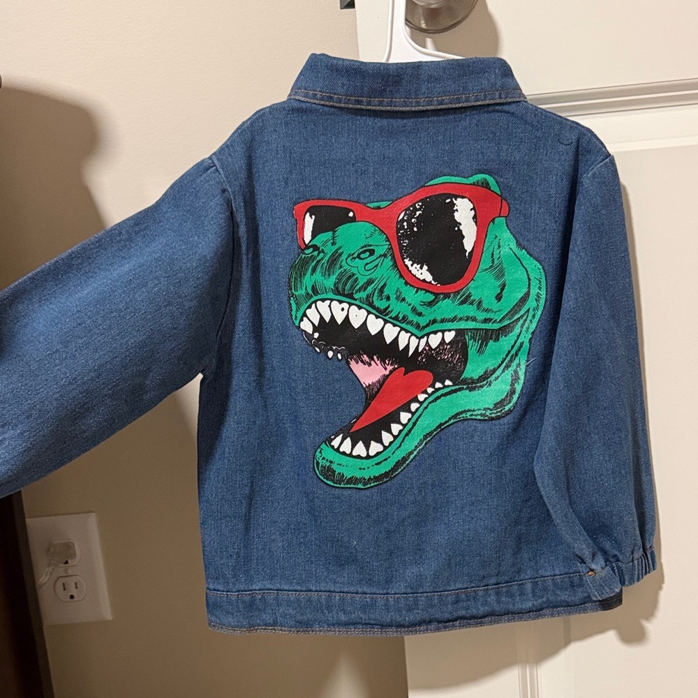 Kids Denim Dinosaur Jacket